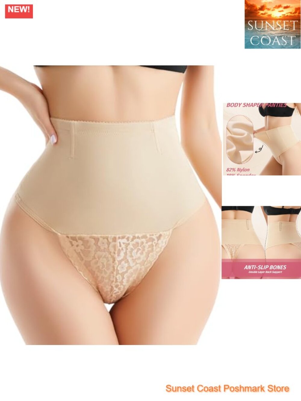 Tummy Control Thong Shapewear High Waisted Seamless Body Shaper